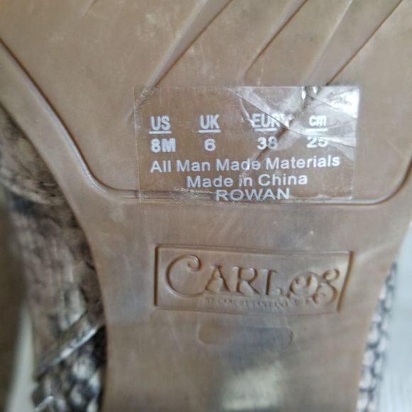 Carlos Santana Rowan Snake Printed Ankle Bootie Women's 8M - Picture 6 of 9